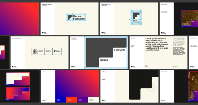 Diseño para el Ministerio de Consumo de España Becas Formarte de formación cultural. Diseño de manual de marca